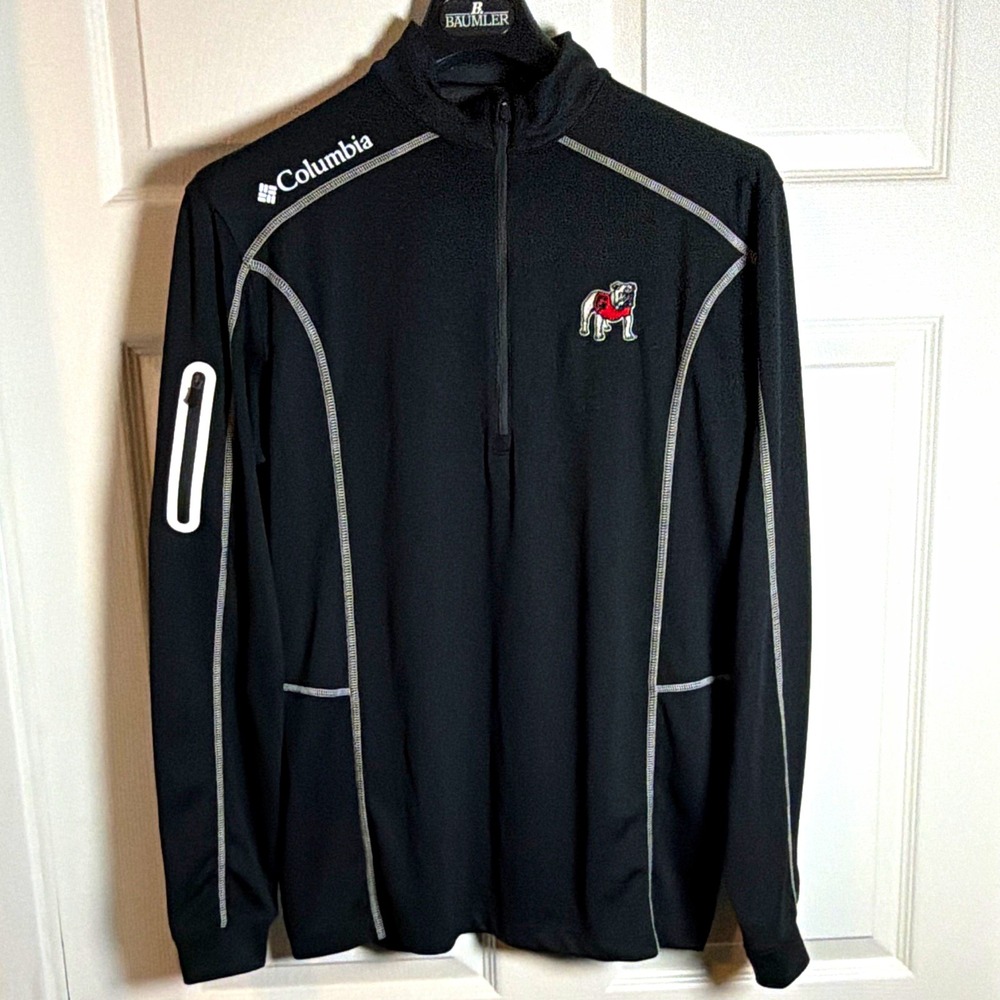 Columbia Golf UGA Georgia Bulldogs Men's M 1/4 Zip Pullover Embroidered NCAA